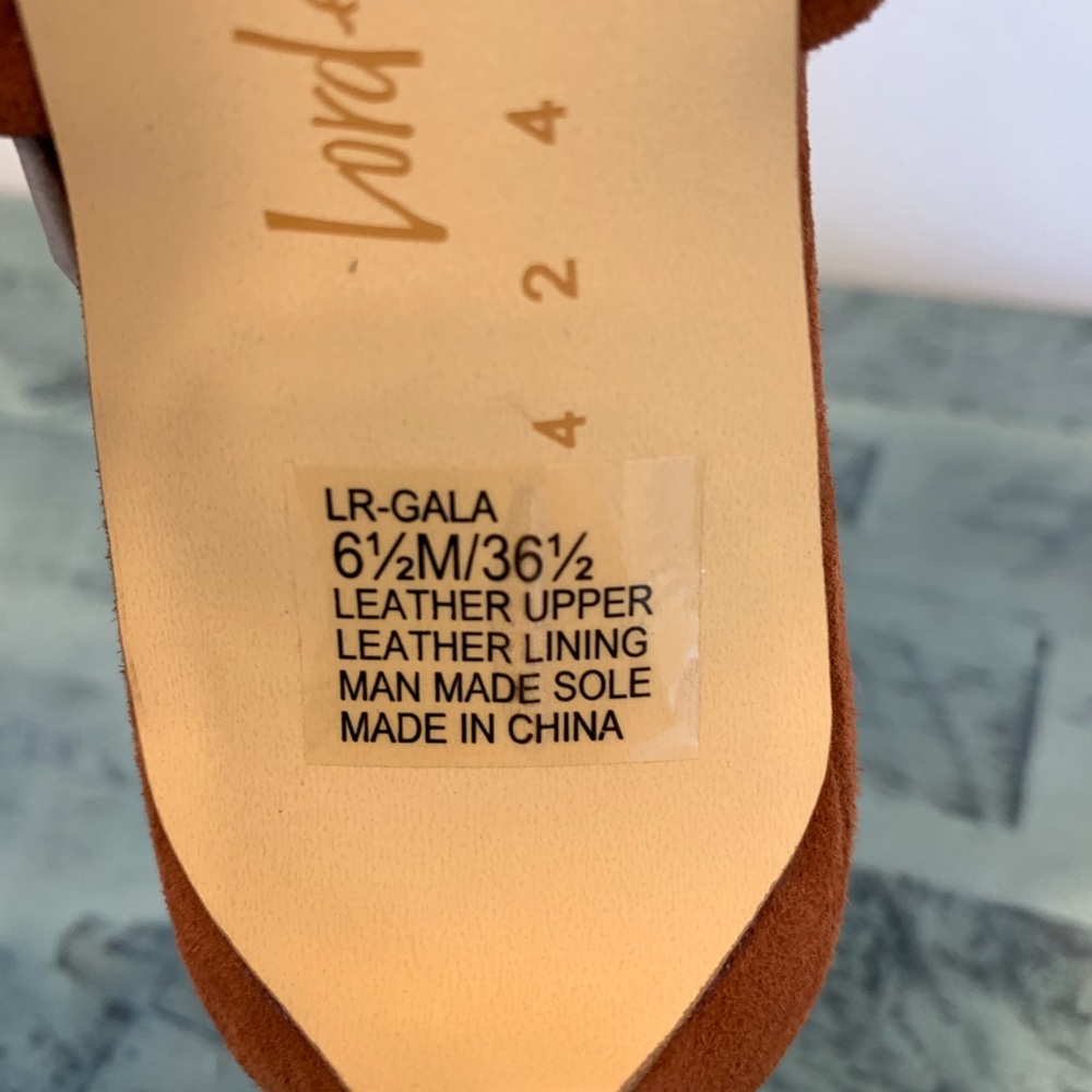 Lord & Taylor shoes suede slides tan 6.5 NWOB - Picture 7 of 8